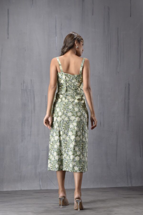 Sage Dream Slit Dress - Image 3